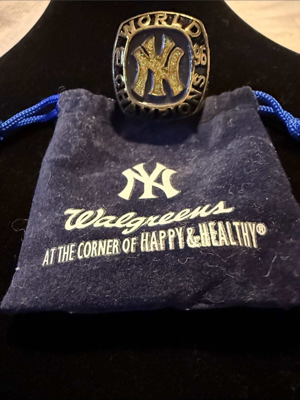 New York Champions Gold Tone and Blue Team Ring Walgreens